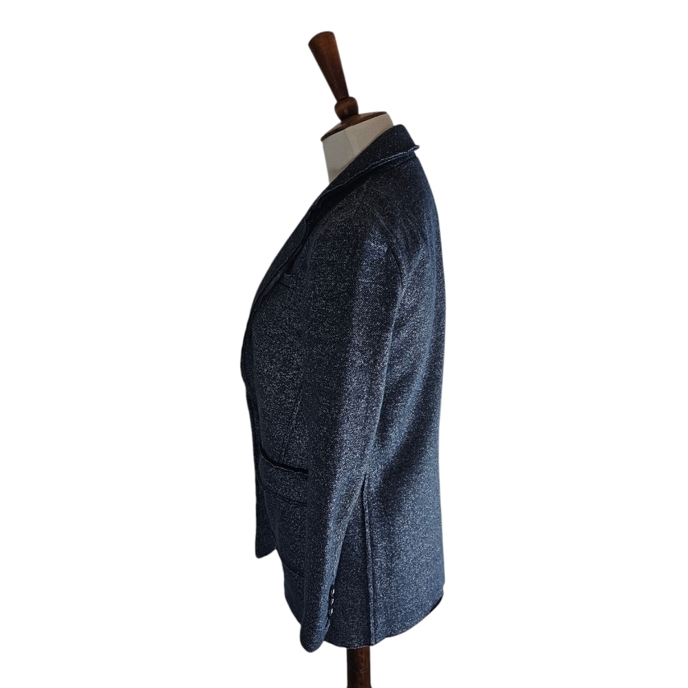 Banana Republic Wool Casual Blue Blazer Jacket 2 Petite Preowned - Picture 4 of 9